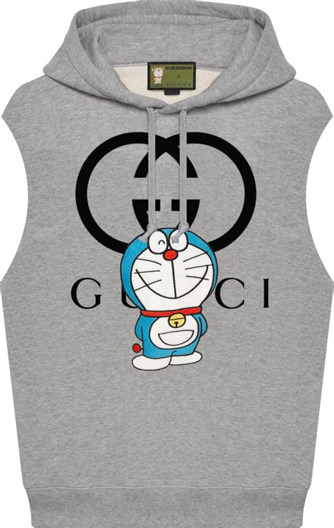 gucci hoodie doraemon|Gucci x Doraemon Grey Sleeveless Hoodie .